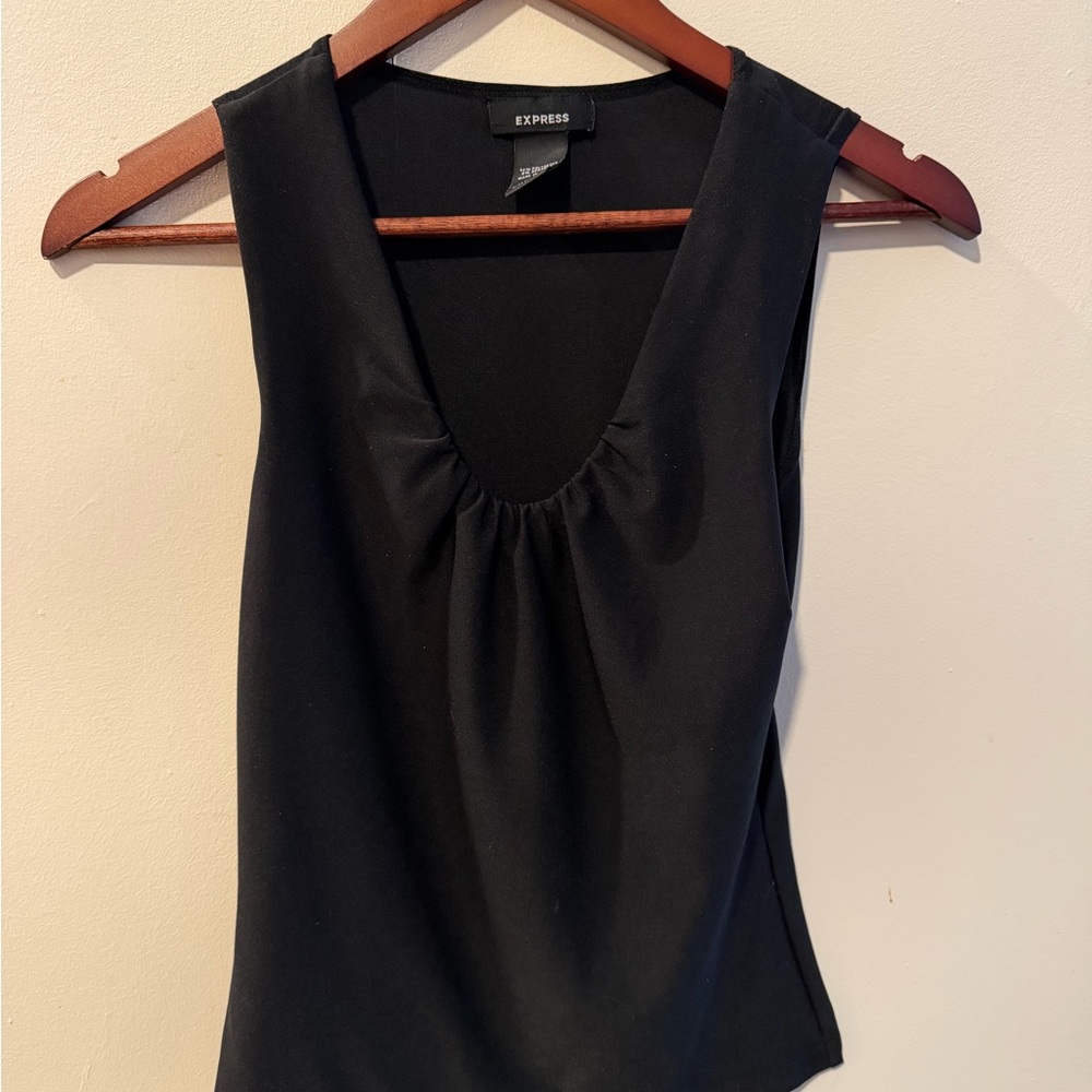 Express Women's Elegant Black V-Neck Blouse